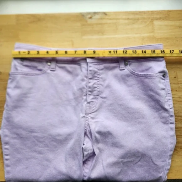 Talbots Womens Slim Ankle Jeans 10P Petite Lilac Purple Casual Denim Pants - Picture 5 of 10